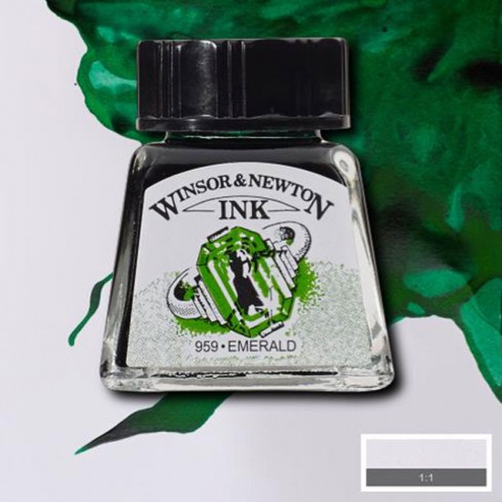 Winsor туш Drawing Inks 14 мл, № 235 Emerald (Смарагдовий)