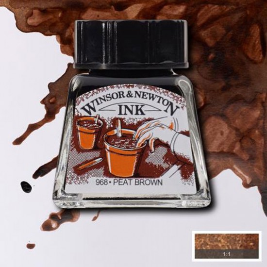 Winsor туш Drawing Inks 14 мл, № 469 Peat Brown (Торф’яний)