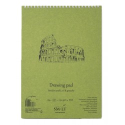 Альбом для акрилу та олії на спіралі AUTHENTIC (DRAWING) А3, 290г/м2, 20л, білий папір, SMILTAINIS