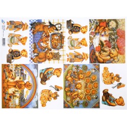 Папір для декупажу, Ведмедики іграшки - 2, 40*30см, 60г/м2