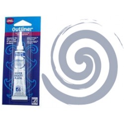 Lefranc контур по склу та кераміці Glass & Tile 20 мл, Silver outliner (Срібний)