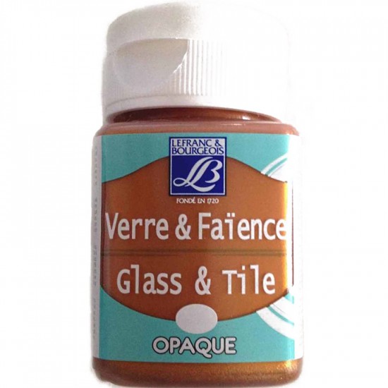 Lefranc фарба по склу та кераміці непрозора Glass & Tile opaque 50 мл, #700 Gold (Золотий)