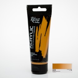 Фарба акрилова, Вохра золотиста (608), 60мл, ROSA Gallery