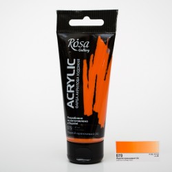 Фарба акрилова, Кадмій оранжевий (619), 60мл, ROSA Gallery