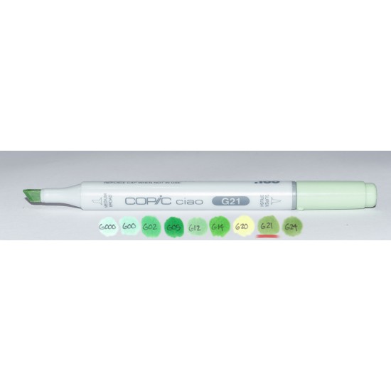 Copic маркер Ciao, #G-21 Lime green (Зелений лайм)