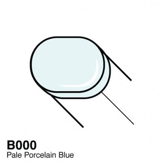 Copic маркер Sketch, #B-000 Pale porcelain blue (Пастельно-блакитна порцеляна)