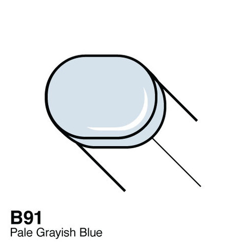 Copic маркер Sketch, #B-91 Pale grayish blue (Пастельний блакитно-сірий)