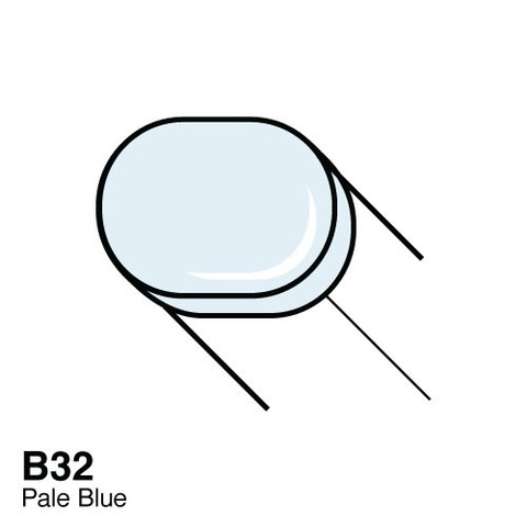 Copic маркер Sketch, B-32 Pale blue (Пастельно-блакитний) Copic маркер Sketch, #B-32 Pale blue (Пастельно-блакитний)