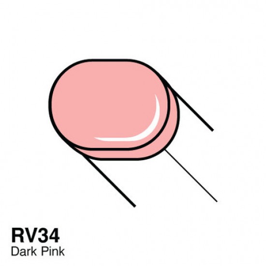 Copic маркер Sketch, #RV-34 Dark pink (Темно-рожевий)