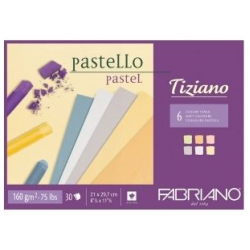 Cклейка для пастелі Tiziano A4 (21х29,7см), 160г/м2, 30л, теплі кольори, Fabriano