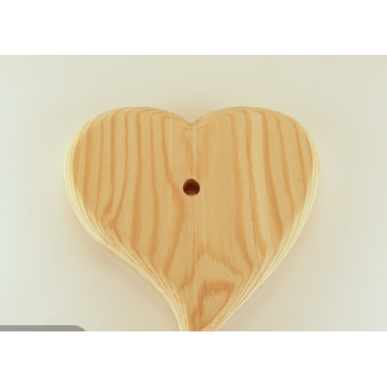 0257-Підставка "Серце" 7 см з палочкою 40 см дерево вільха 15мм