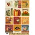 Декупажная карта(лазерн.печать) 29,5х42 "Карточки: фрукты, овощи и сыр."
