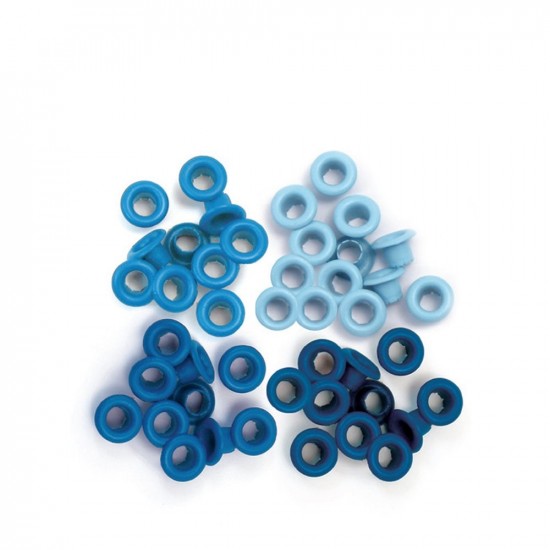Набор люверсов Shimmer Blue Standard, 4 цв. 48шт. d5мм