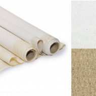 Полотно грунтоване, 2*1м, середнє зерно, 335 г/м² (10м), Італійська бавовна, Unico