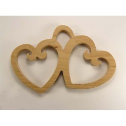 0081-Серця дерево вільха 10мм ДВП 5мм 16*10см
