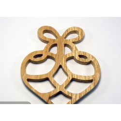 0080-Серце дерево вільха 10мм 15*12см