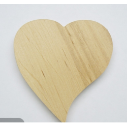 0057-Серце, вільха 5мм, 6*6см