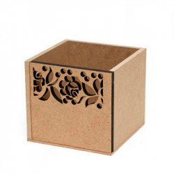 Стакан серія "Квітковий орнамент", МДФ, 11*11*10см, ТМROSA Talent Стакан серія "Квітковий орнамент", МДФ, 11*11*10см, ТМROSA Talent