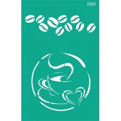 Трафарет самоклеючий 13*20 см, №2901, серія "Кухня" Трафарет самоклеючий 13*20 см, №2901, серія "Кухня"