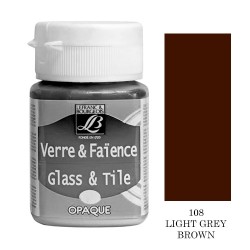 Lefranc фарба по склу та кераміці непрозора Glass & Tile opaque 50 мл, 108 Light grey brown (Свіло- Lefranc фарба по склу та кераміці непрозора Glass & Tile opaque 50 мл, 108 Light grey brown (Свіло-
