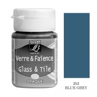 Lefranc фарба по склу та кераміці непрозора Glass & Tile opaque 50 мл, 252 Blue grey (Синьо-сірий)