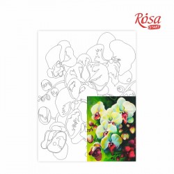 Полотно на картоні з контуром, Натюрморт №18, 30*40, бавовна, акрил, ROSA Talent