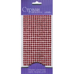 Стрази самоклеючі, Червоні, 5мм, 375шт, ROSA Talent