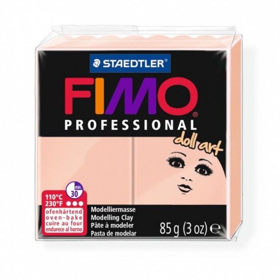 Пластика professional doll art, рожева (напівпрозора), 110С, 85г, Fimo