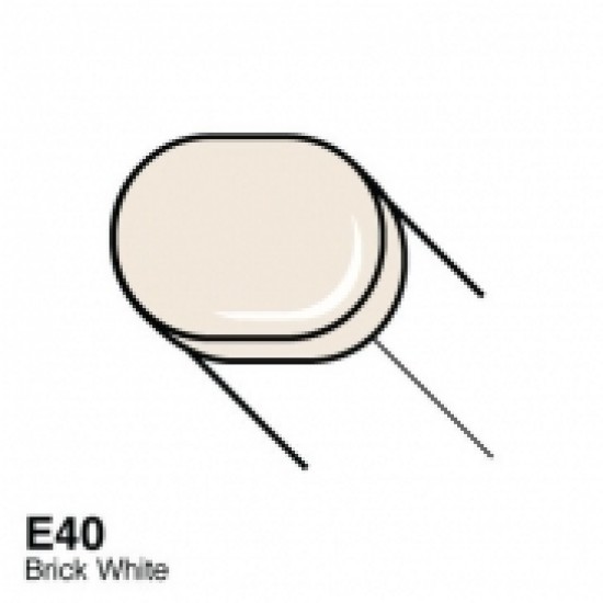 Copic маркер Sketch, #E-40 Brick white (Сіро-білий)