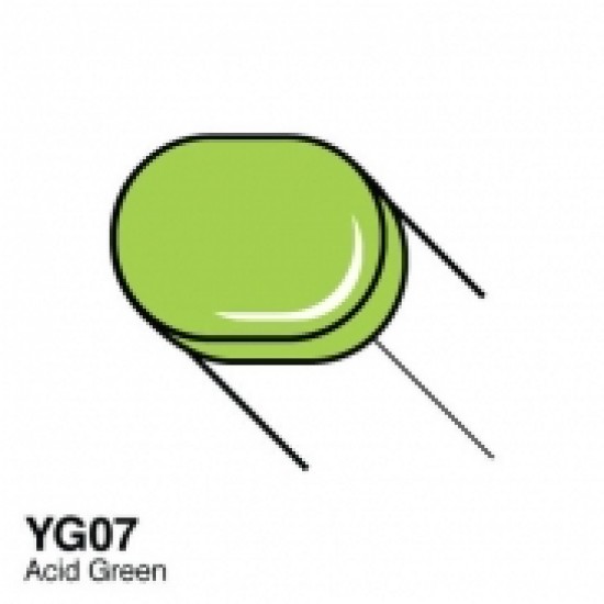 Copic маркер Sketch, #YG-07 Acid green (Насичено-зелений)