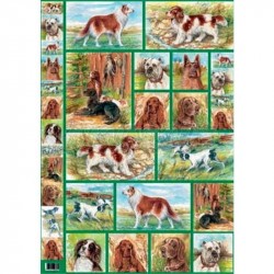 Карта декупажна 002 «Собаки» 50х70 см Maimeri