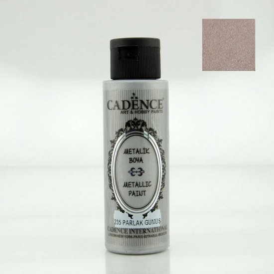 Cadence акрилова фарба з ефектом металік Metallic Paint, 70 мл, Небесно-сірий Cadence акрилова фарба з ефектом металік Metallic Paint, 70 мл, Небесно-сірий