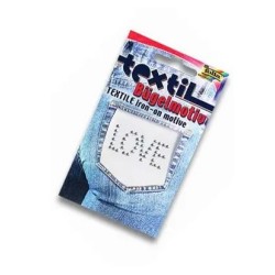 Folia блискітки для одягу Textile Iron-on designs "Love" (Любов)