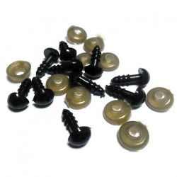 Набір носиків з кріпленням для іграшок, чорні,  d8мм, 10мм (10шт.)