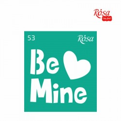Трафарет багаторазовий самоклеючий 9х10см, № 53, серія „Love“, ROSA TALENT Трафарет багаторазовий самоклеючий 9х10см, № 53, серія „Love“, ROSA TALENT
