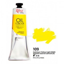 Фарба олійна, Кадмій жовтий світлий (109), 100мл, ROSA Gallery