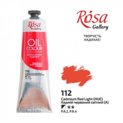 Фарба олійна, Кадмій червоний світлий (112), 100мл, ROSA Gallery Фарба олійна, Кадмій червоний світлий (112), 100мл, ROSA Gallery