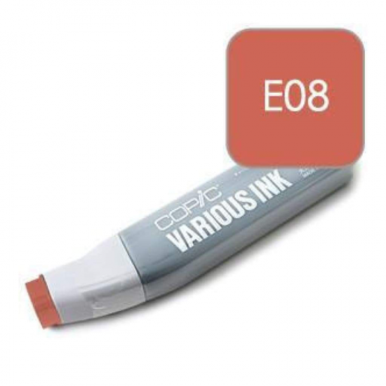 Copic чорнило для маркерів Various Ink, #E-08 Brown (Коричневий)