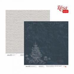 Папір для скрапбукінгу „New Year's magic“ 2, двосторонній, 30,48х30,48 см, 200г/м2, ROSA TALENT Папір для скрапбукінгу „New Year's magic“ 2, двосторонній, 30,48х30,48 см, 200г/м2, ROSA TALENT