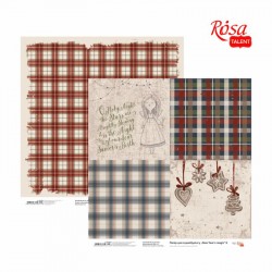 Папір для скрапбукінгу „New Year's magic“ 6, двосторонній, 30,48х30,48 см, 200г/м2, ROSA TALENT Папір для скрапбукінгу „New Year's magic“ 6, двосторонній, 30,48х30,48 см, 200г/м2, ROSA TALENT