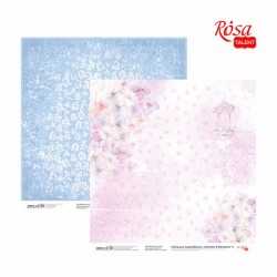 Папір для скрапбукінгу „Emotion & Romance“ 4, двосторонній, 30,48х30,48 см, 200г/м2, ROSA TALENT Папір для скрапбукінгу „Emotion & Romance“ 4, двосторонній, 30,48х30,48 см, 200г/м2, ROSA TALENT