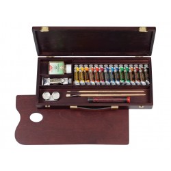 Набір олійних фарб Rembrandt TRADITIONAL,16 туби фарби+пензлі+доп.матеріали., дер.коробка, Royal Tal Набір олійних фарб Rembrandt TRADITIONAL,16 туби фарби+пензлі+доп.матеріали., дер.коробка, Royal Tal