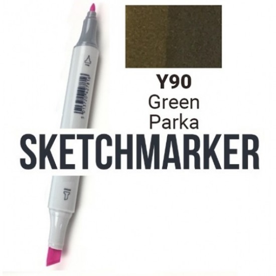 Y100 Маркер спиртовий двосторонній, Green Parka (Болотний колір), SKETCHMARKER