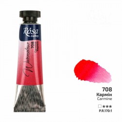 Фарба акварельна, Кармін (708), туба, 10мл, ROSA Gallery Фарба акварельна, Кармін (708), туба, 10мл, ROSA Gallery