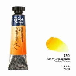 Фарба акварельна, Золотиста жовта (730), туба, 10мл, ROSA Gallery Фарба акварельна, Золотиста жовта (730), туба, 10мл, ROSA Gallery