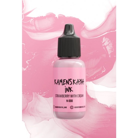 Спиртові чорнила Kamenskaya ink, N008  - полуниця з вершками, 15мл