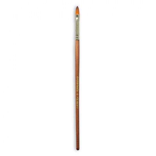 Пензлик «Живопис» 1127 Синтетика овальна № 08 довга ручка рудий ворс