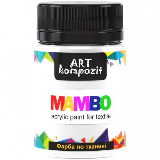 Фарба по тканині MAMBO "ART Kompozit", 50 мл (1 білий)