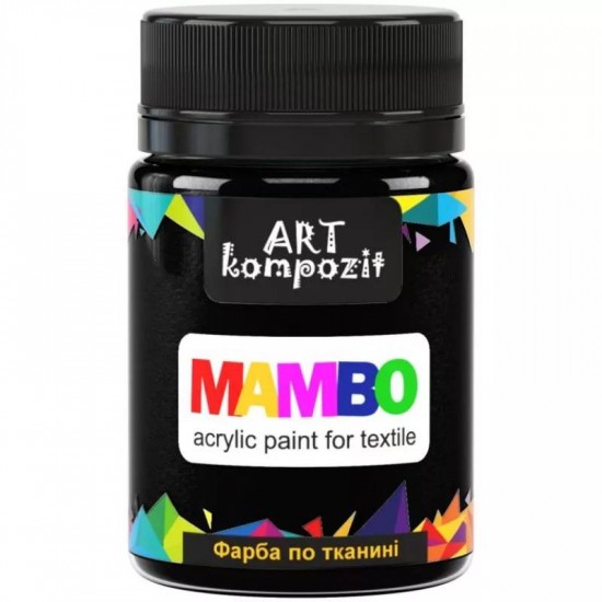 Фарба по тканині MAMBO "ART Kompozit", 50 мл (23 чорний)