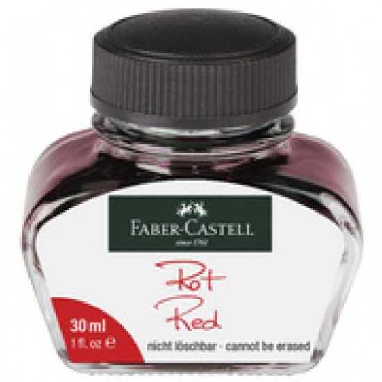148704 Чорнило червоне, скляна банка 30мл, Faber-Castell